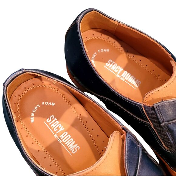 Stacy Adams 2 Tone Oxford Brown Black Single Monk Strap size 10.5 Shoes Slip On main image 8